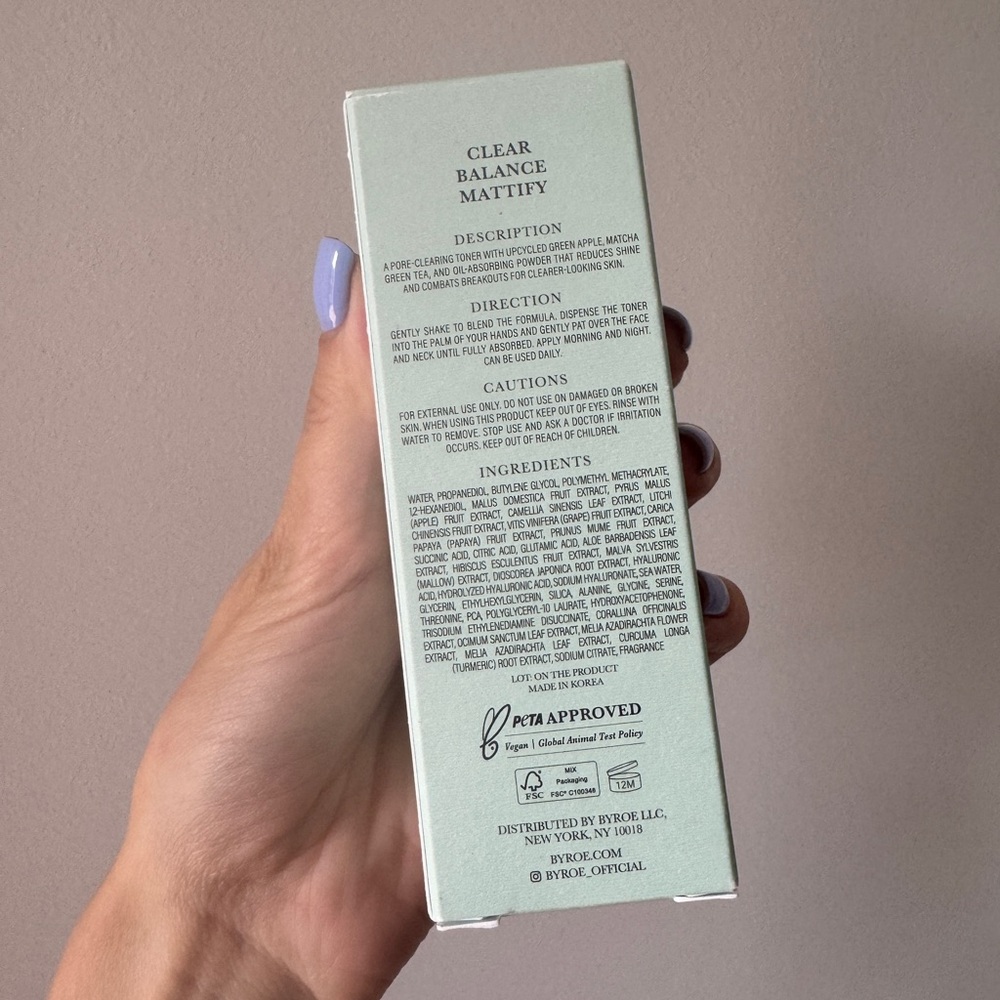Byroe Apple Matcha Tea Clearing Toner, 115 ml - Picture 6 of 8